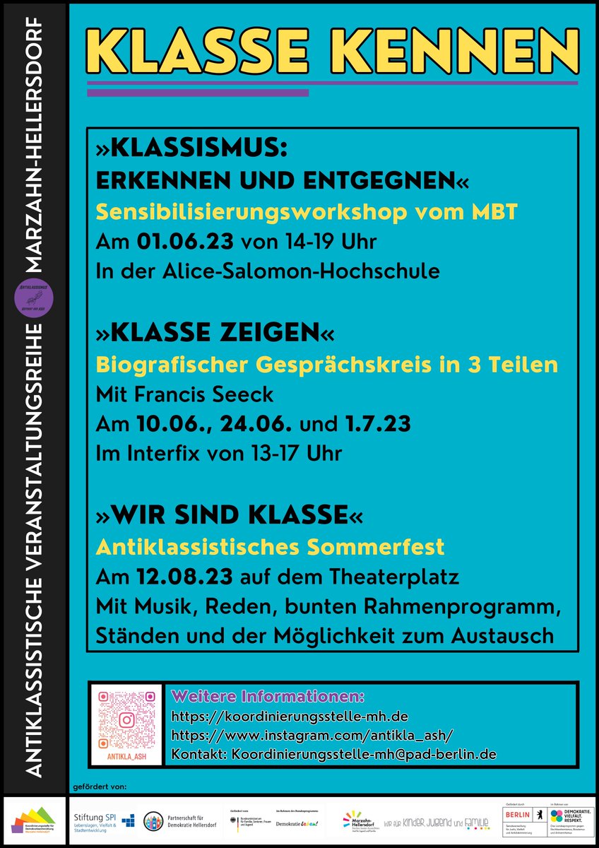 Wir sind Klasse – Antiklassistische Sommerversammlung am 12.8.2023 auf dem Theaterplatz in #Hellersdorf. Alle vorläufigen Infos dazu gibt es hier: koordinierungsstelle-mh.de/wir-sind-klass… #mahesolidarisch #solidarischekiezemh