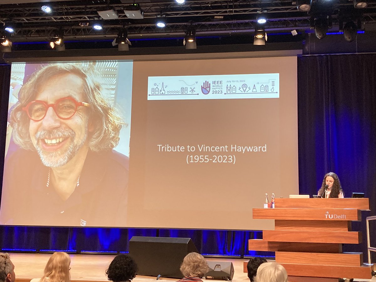 Gregory Gerling (@greggerling1) on Twitter photo A moving tribute to Vincent Hayward at <a href="/ieeewhc/">IEEE World Haptics Conference</a>. Thank you to Mounia Ziat, <a href="/mannycrz/">Manuel Cruz</a> <a href="/Karonmaclean/">Karon MacLean</a> Lynette Jones, Jess hartcher-o'brien, and <a href="/dprattichizzo/">Domenico Prattichizzo</a> for your words and sentiments. Thank you for reminding us of Vincent’s example, worthy to emulate, if only we try. A moving tribute to Vincent Hayward at <a href="/ieeewhc/">IEEE World Haptics Conference</a>. Thank you to Mounia Ziat, <a href="/mannycrz/">Manuel Cruz</a> <a href="/Karonmaclean/">Karon MacLean</a> Lynette Jones, Jess hartcher-o'brien, and <a href="/dprattichizzo/">Domenico Prattichizzo</a> for your words and sentiments. Thank you for reminding us of Vincent’s example, worthy to emulate, if only we try.