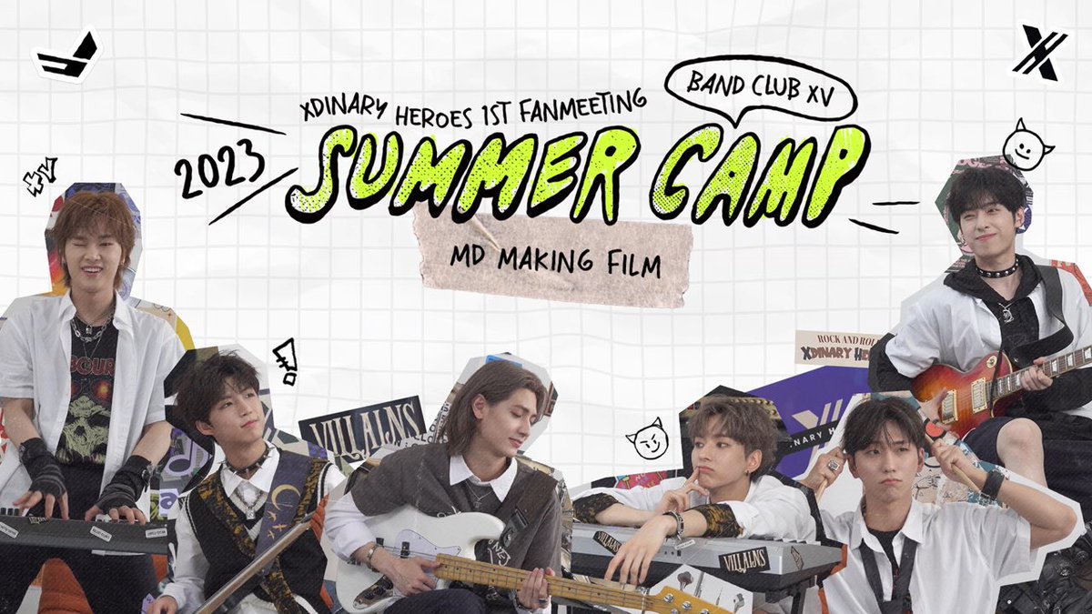 Xdinary Heroes 1st Fanmeeting
🚌BAND CLUB XV: 2023 SUMMER CAMP
📌D-1

MD Shooting Sketch
youtu.be/9szcRSRUdMQ

DAY 1️⃣2023.07.15 5PM(KST)
DAY 2️⃣2023.07.16 3PM(KST) + #BeyondLIVE 

#XdinaryHeroes #엑스디너리히어로즈
#WE_ARE_ALL_HEROES
#BANDCLUB_XV #2023SUMMERCAMP