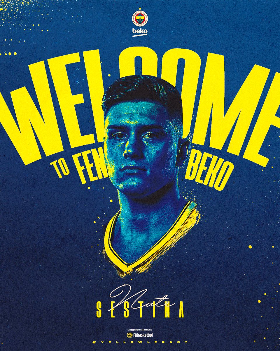 FBBasketbol's tweet image. Nate Sestina Fenerbahçe Beko’da! ✍️💛💙

👉 bit.ly/3XSoyxx