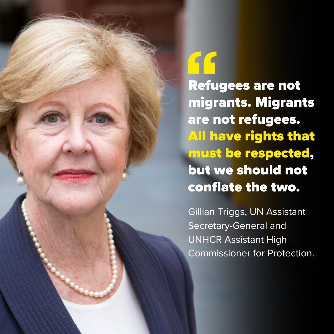 UNrefugees's tweet photo. @GillianTriggs UN Assistant Secretary-General and UNHCR Assistant High Commissioner for Protection, on refugee and migrant rights.

“Refugees have the right to seek asylum and to international protection from persecution and violence,” she said. https://t.co/P5mJ9Fp9uI