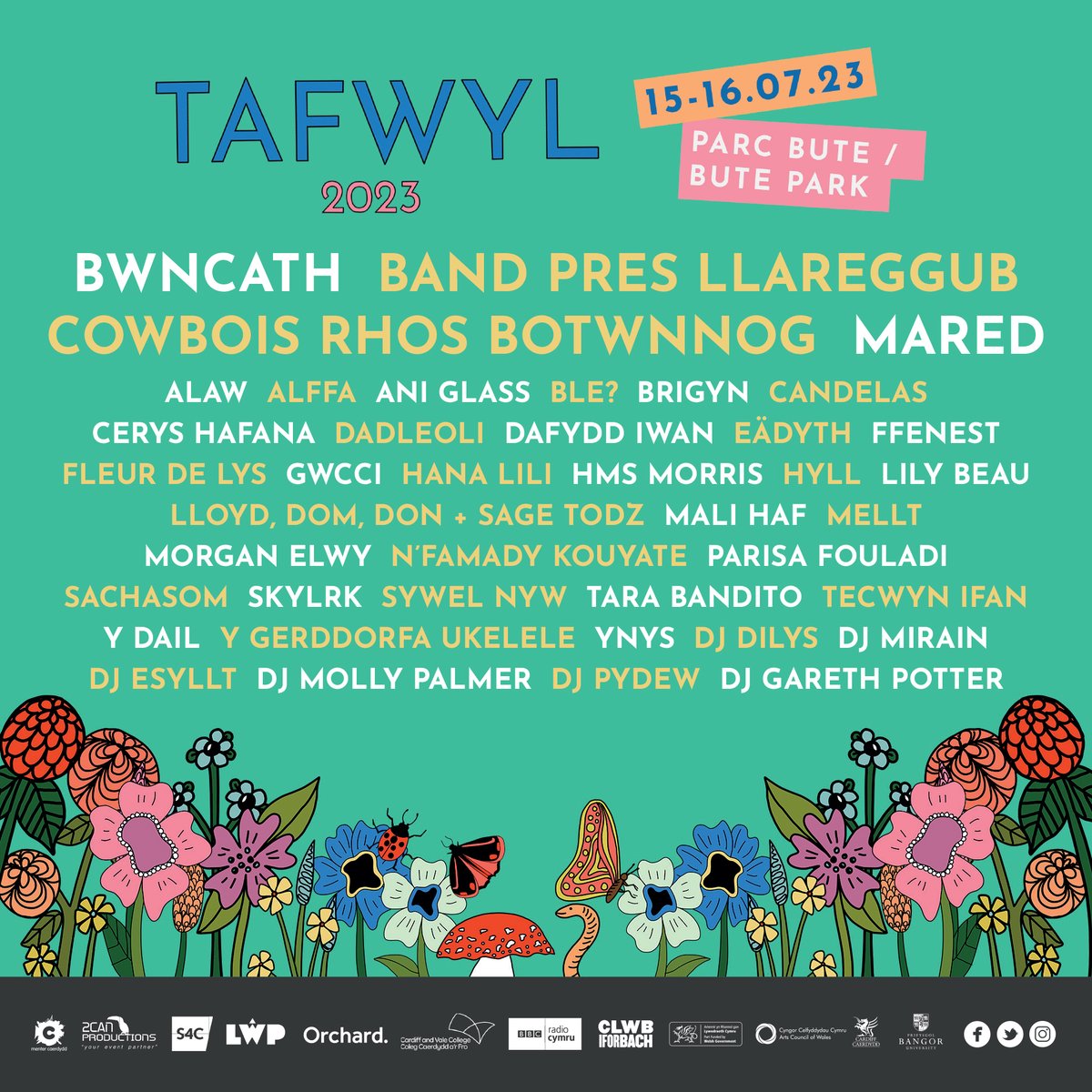/-\/\/\ - @Tafwyl Mae hi'n benwythnos #Tafwyl23!🌸 It's #Tafwyl23 weekend!🌸 Ydych chi'n mynd i Tafwyl? Porwch drwy lineup yr ŵyl👇 Are you heading to Tafwyl this weekend? Browse through the festival's lineup👇 🎪amam.cymru/tafwyl/tafwyl-…