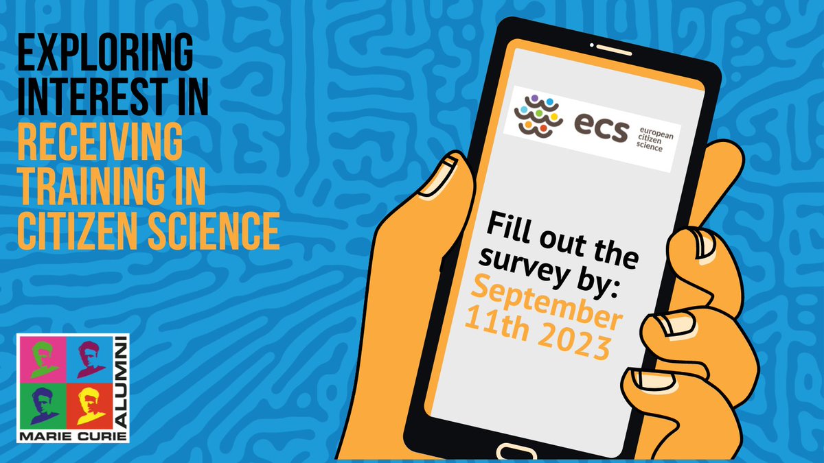 Engaged in #research &amp; interested in knowing more about public engagement in research? 

We are building an academy on #CitizenScience &amp; would like to know your training needs!

Fill out the survey by Sep 11: mariecuriealumni.qualtrics.com/jfe/form/SV_cZ…