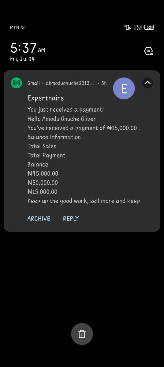 Yungestprof's tweet photo. Another Friday and @expertnaire came through.
Starting the day with this breakfast from affiliate marketing.
The kind of love message that get to wake us up early in the morning. You too can get this but nah you no want start.
#AffiliateMarketing #expertnaire #highincomeskill https://t.co/TwTF4F8AUR