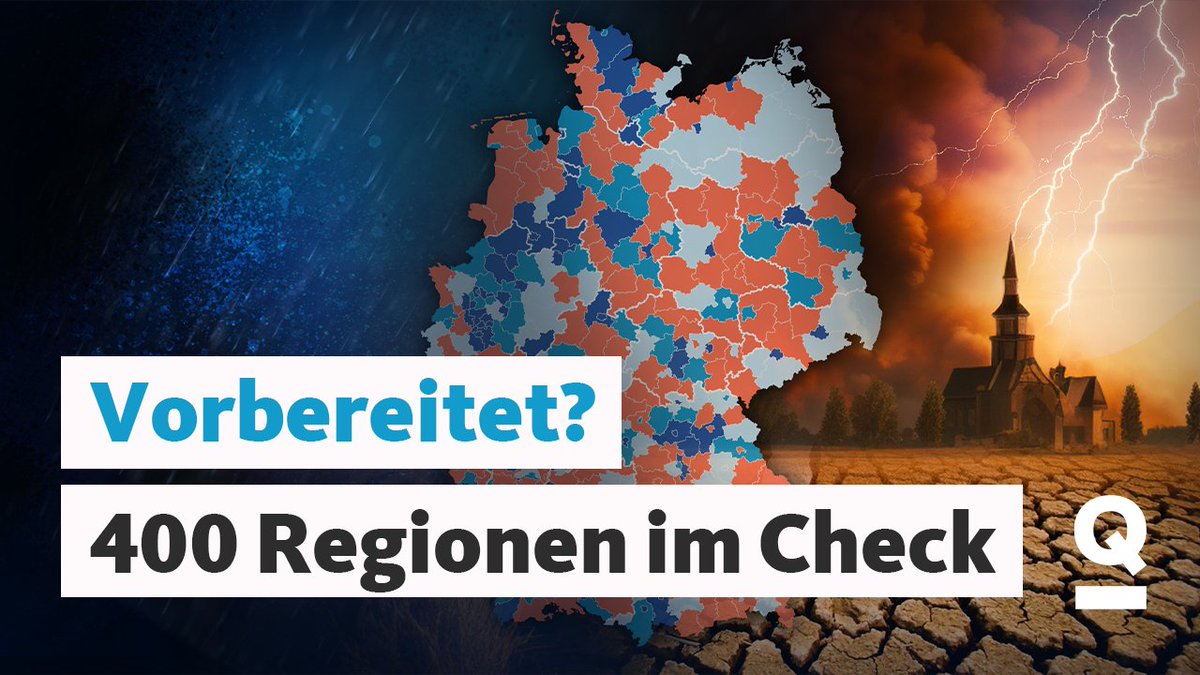 Was macht ihr, um mit Hitze, Dürre und Starkregen klar zu kommen, jetzt schon und in Zukunft? Das haben wir 400 Kreise und Städte in Deutschland gefragt. 329 geantwortet, die Wahrscheinlichkeit ist also hoch, dass deine dabei ist: quarks.de/umwelt/klimawa…