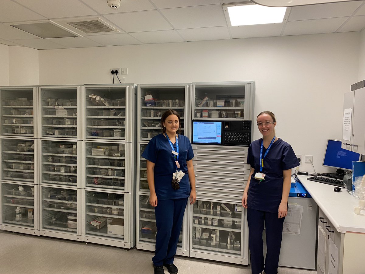 #AMAW23 #AIMBright AMU pharmacy team showcasing our in-house Automated Medication Dispensing System with more than 40% TTO dispensed < 15min & more than 75% within an hour #BrightTTOIdea @take__AIM @acutemedicine @MWLNHS