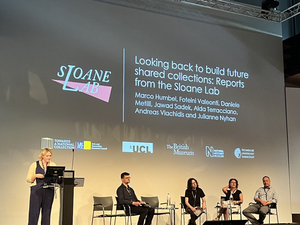 agiati's tweet image. On to hear about the Sloane Lab, a @Nat_Collection &amp;amp; @ahrcpress funded #DiscoveryProject: Creating searchable collections, identifying gaps &amp;amp; ethical issues around what Sir Sloane brought to the 🇬🇧. @MachtGeschichte @TUDarmstadt @UCLDIS @britishmuseum @juliannenyhan #DH2023
