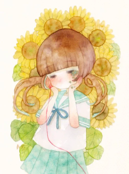あなたの涙は いつか必ず 輝く大輪の花に変わるから  #ひまわりの日