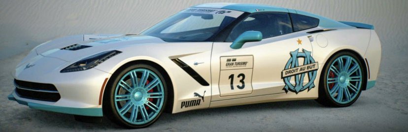 Chevrolet Corvette aux couleurs de l’OM 🩵🤍⭐️ #TeamOM #Marseille