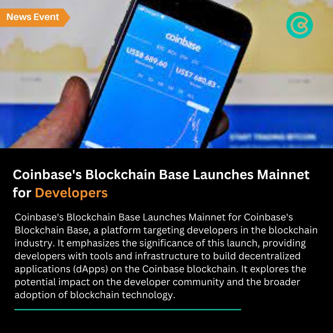 Fynx_Crypto's tweet image. Coinbase's Blockchain Base Launches Mainnet

Coinbase's Blockchain Base Launches Mainnet for Coinbase's Blockchain Base, a platform targeting developers in the blockchain industry.

#Coinbase #BlockchainBase