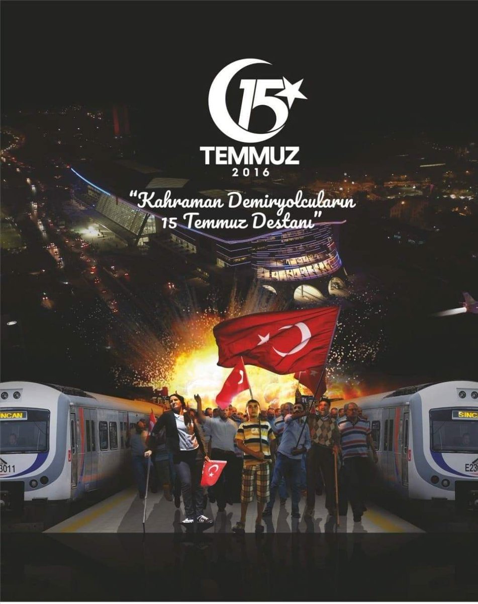 KURTULUŞA GİDEN YOL RAYLARDAN GEÇER
Milletimizin birlik, beraberlik ve dayanışma mücadelesi verdiği "15 Temmuz Demokrasi ve Milli Birlik Günü"nde, Vatan uğruna can veren kahraman şehitlerimizi rahmet ve minnetle, gazilerimizi şükranla anıyoruz.
#TürkiyeGeçilmez
#15Temmuz