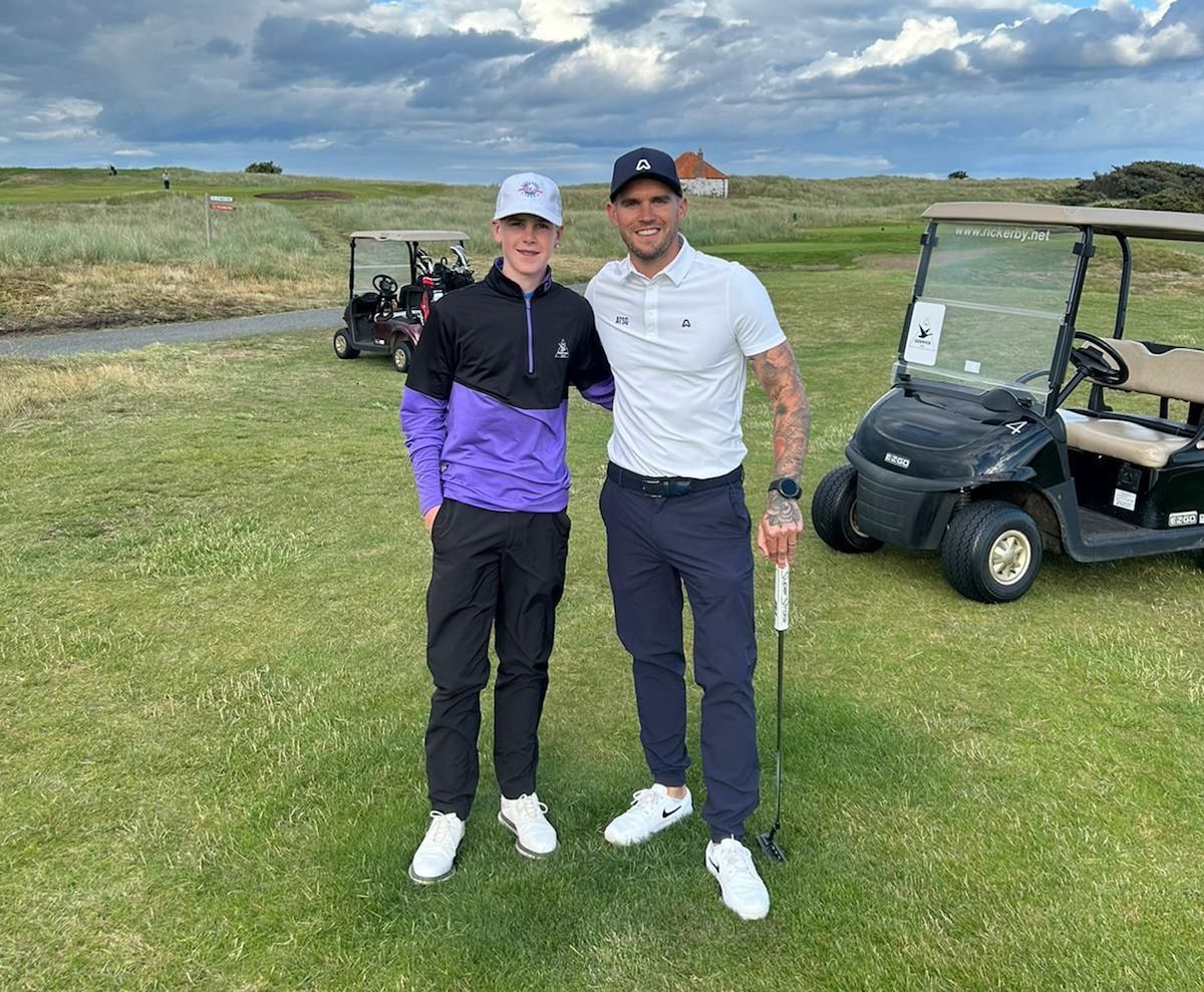 Goswick Golf Club recently welcomed Gary Beadle, perhaps best known as one of the stars of the reality TV show Geordie Shore and -- now -- a very plugged in golf influencer on social media. Here he is pictured along the 4th hole with junior member Spencer McCulloch.