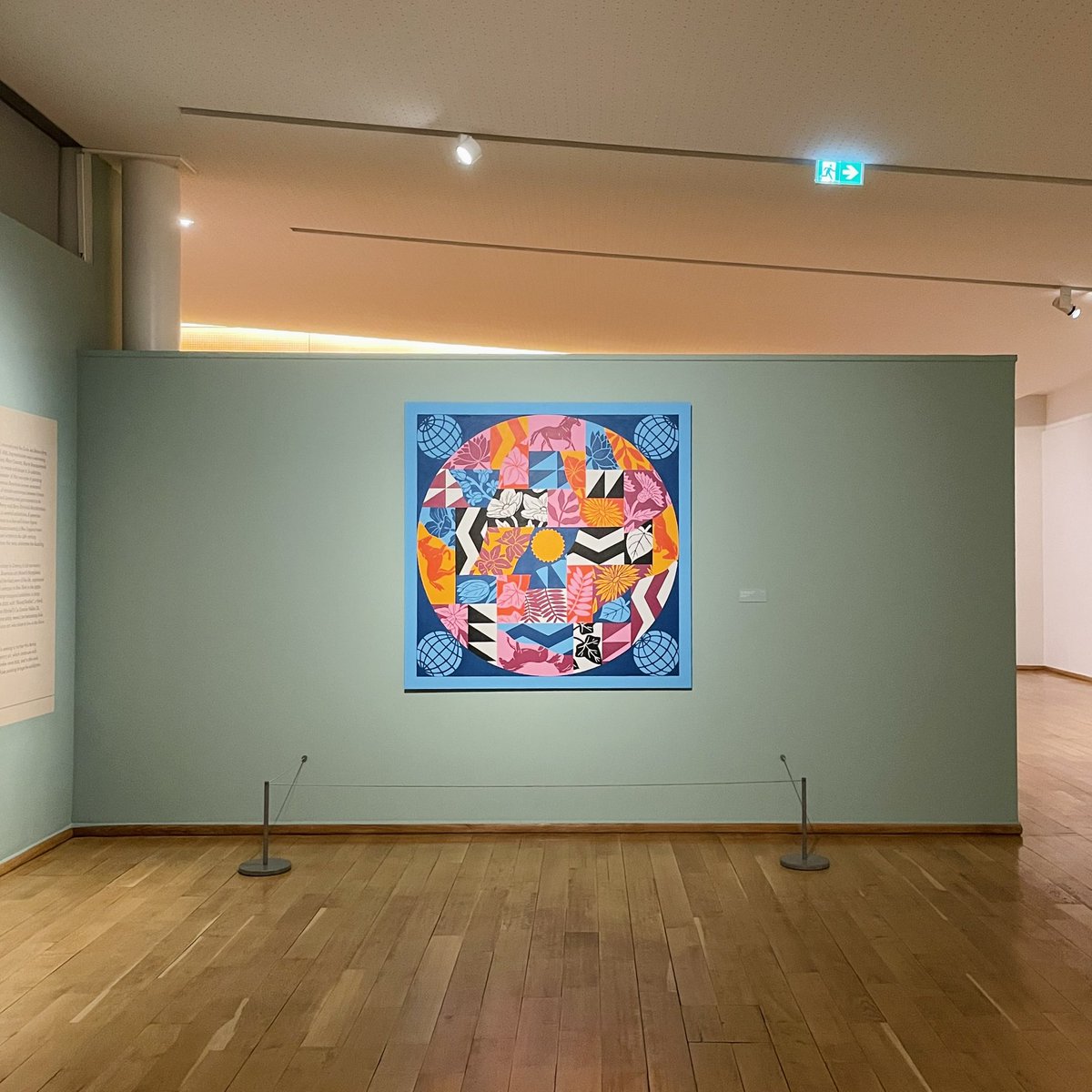 My first piece in a museum! Thank you <a href="/MuseeGiverny/">Musée des impressionnismes Giverny</a> for commissioning this piece for their permanent collection. 
« Saisons à Giverny » (Seasons in Giverny) shows flowers and plants from the museum’s garden at different times of the year. 150cm x150cm

#ContemporaryArt #Normandie