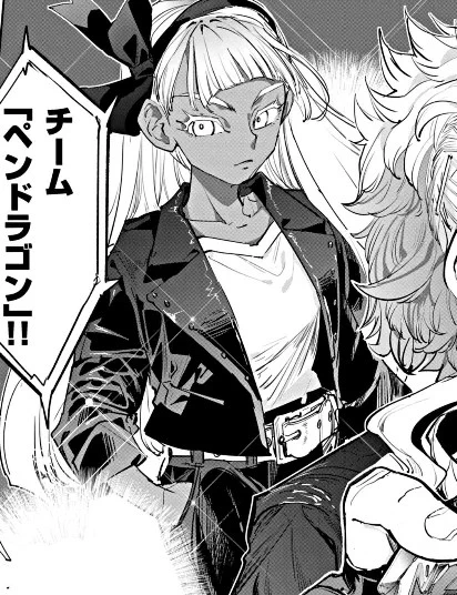 ぽすか先生のベイブレード漫画だ!! 一話目おもしろかった!  チャンピオンチームの褐色のお姉さん気になるのでもっとください