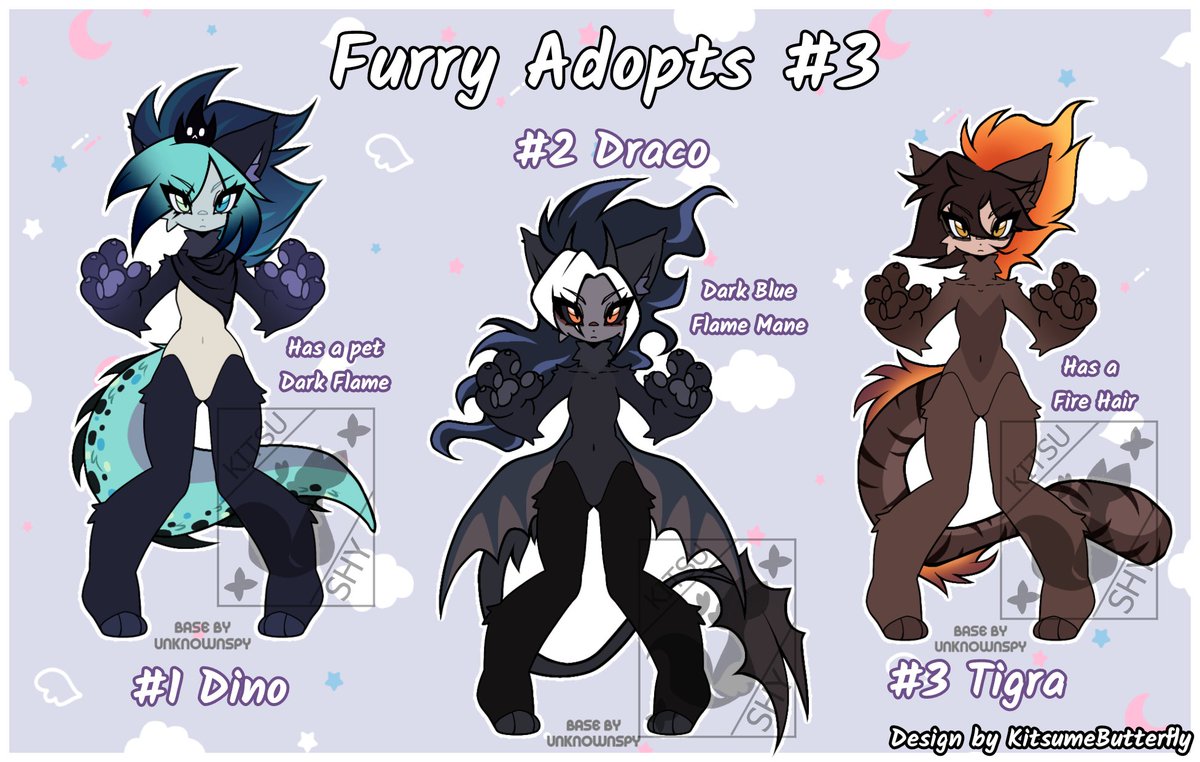 KitsumeButterfy's tweet photo. ✨️ Furry Adopts #3 ✨️
They are OTA!

SB: $10
Mi: $2
AB1: $60
AB2: $75
(AB2 outbid AB1!)
For Private offer feel free to Dm me!

Base by Unknownspy
Design by KitsumeButterfly

#KitsuAdopts #furryadoptable #furry #furryadopt #furryadopts https://t.co/xPCoDRNXlf