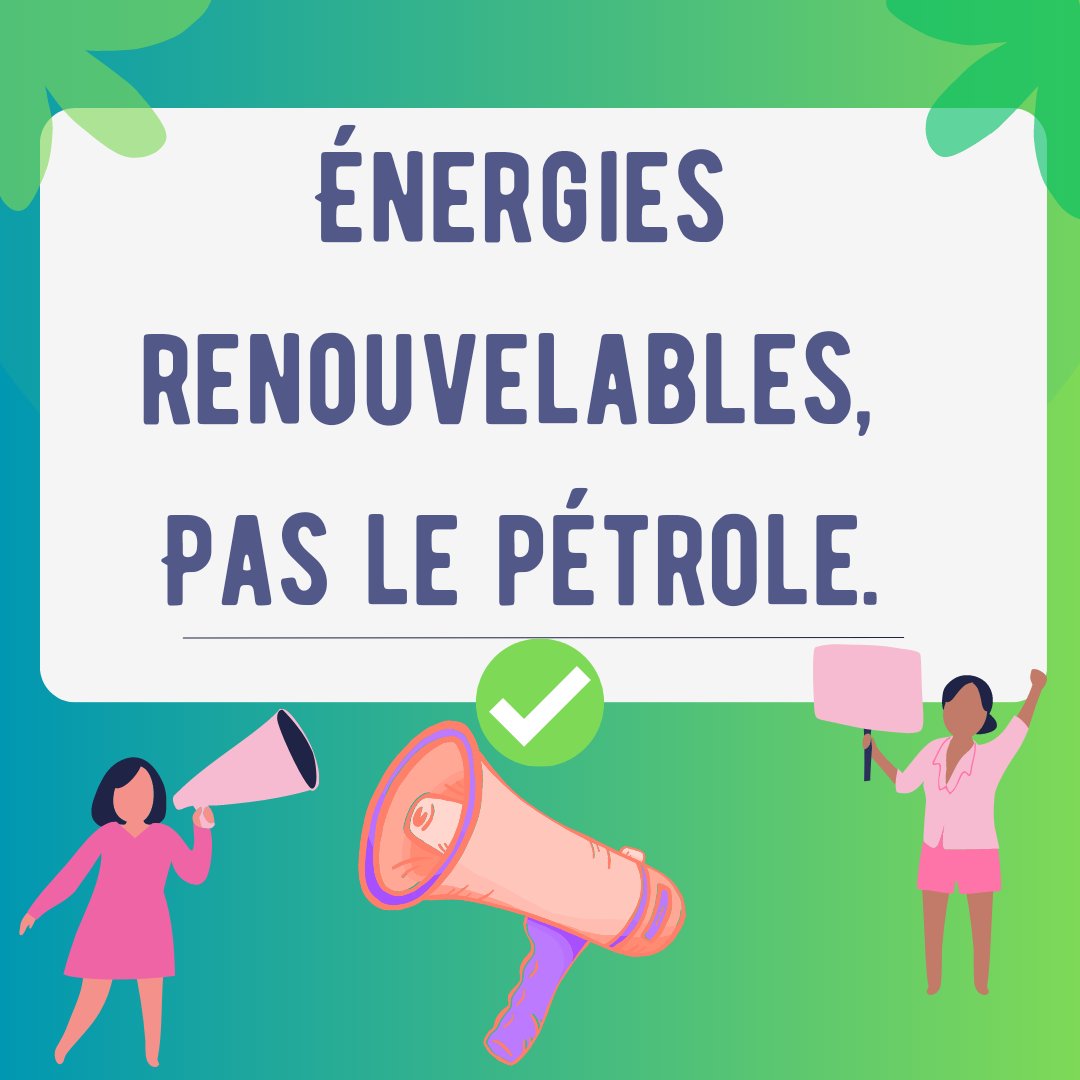 Invest in renewable energy and not in oil.
#RiseUpMouvement
@vanessa_vash
@Guillaume0905Kl