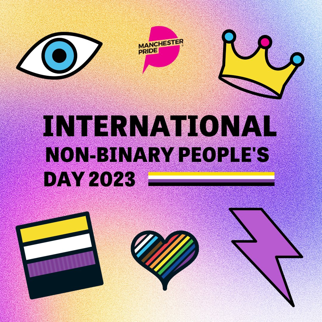 ManchesterPride's tweet photo. Today marks International Non-Binary People's Day, a day to recognise, celebrate, uplift and affirm non-binary people and their identities ๐๐
Check out our blog for tips on non-binary allyship and to find out more about the significance of #INBPD: https://t.co/wiTYdHv5Rc https://t.co/zJbfpVVpTD