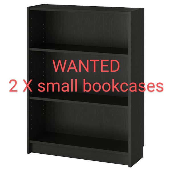 We're looking for 2 small IKEA Billy Bookcases to add to our shop so we can display more books. Ideally black but white would also work. Have you got some you're getting rid of?
