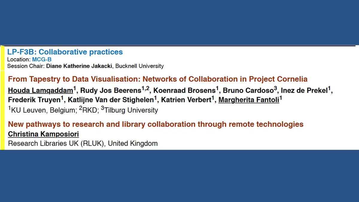 The last group of sessions of #DH2023 is about to start! Join 'LP-F3B: Collaborative practices' -Location: MCG-B