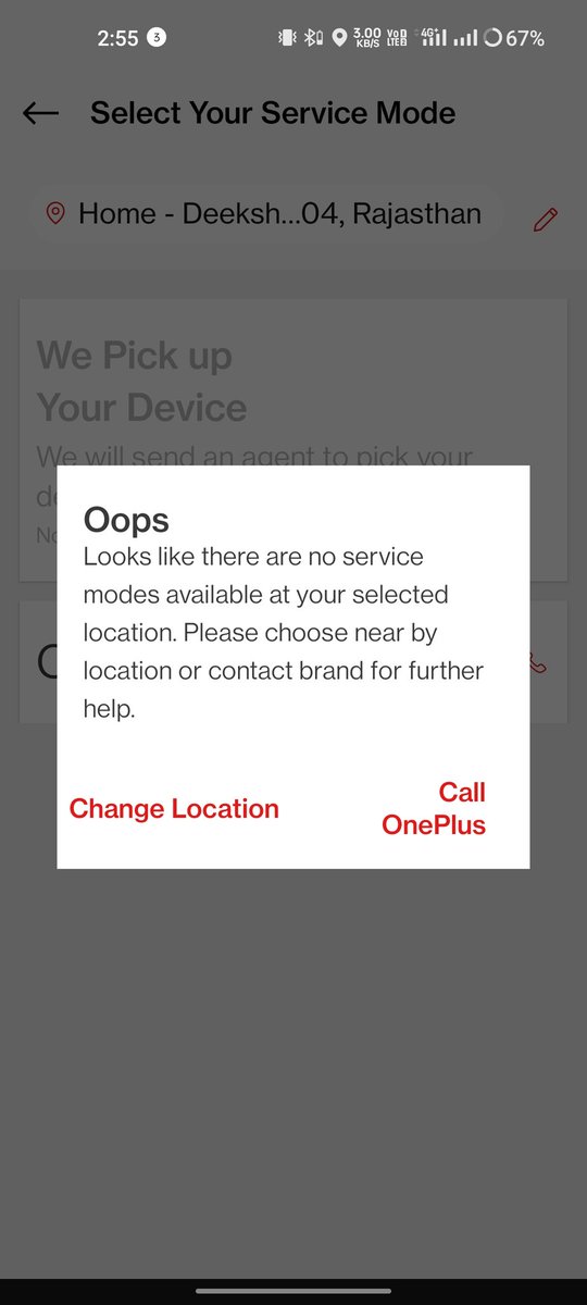 arjunpd19's tweet image. @OnePlus_Support 
@OnePlus_IN
@oneplus
My OnePlus Neckband's left side isn't working, and I'm frustrated that I can't create a doorstep pickup request. Disappointed with the lack of customer support. At service centre 
#OnePlusIssues #PoorCustomerService