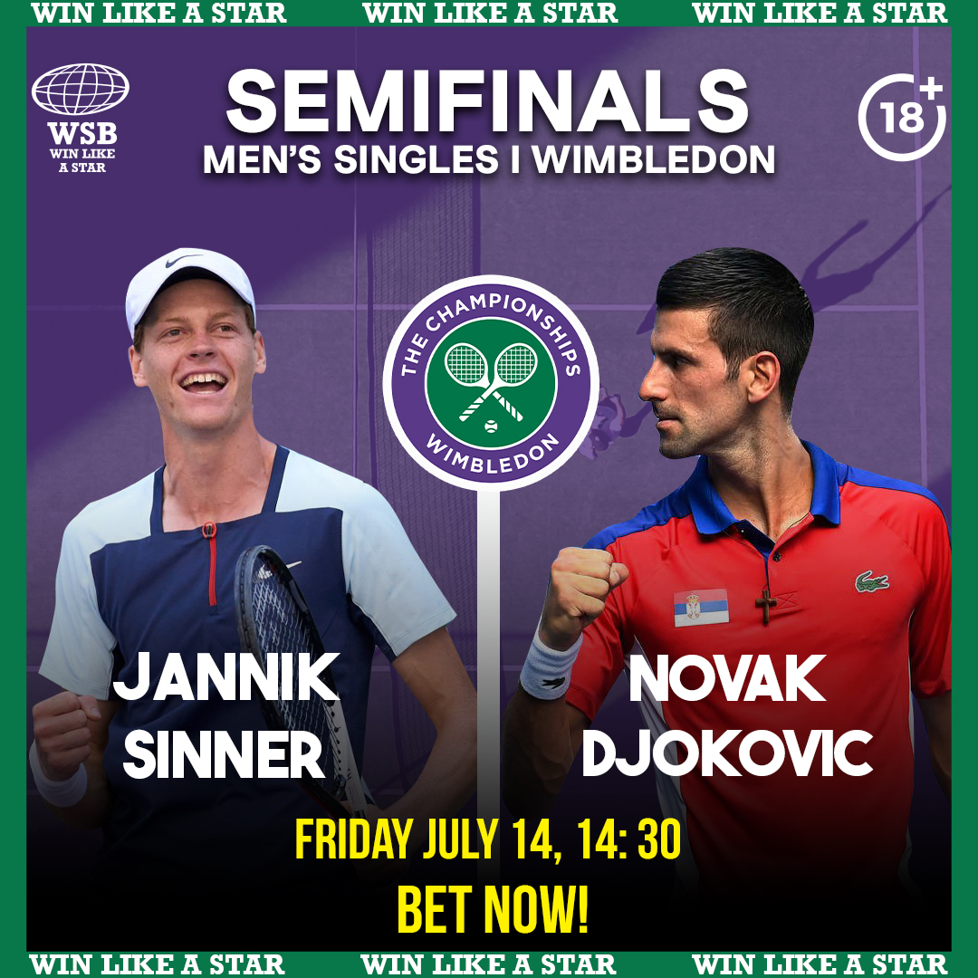 In a thrilling Wimbledon semi-final between Novak Djokovic and Jannik Sinner, Serbia's Djokovic is in search of his eighth Grand Slam title. Italy's Jannik Sinner will be in the Wimbledon semi-finals for the first time in his career after beating Roman Safiullin from Russia. https://t.co/MwFrJLoHsT