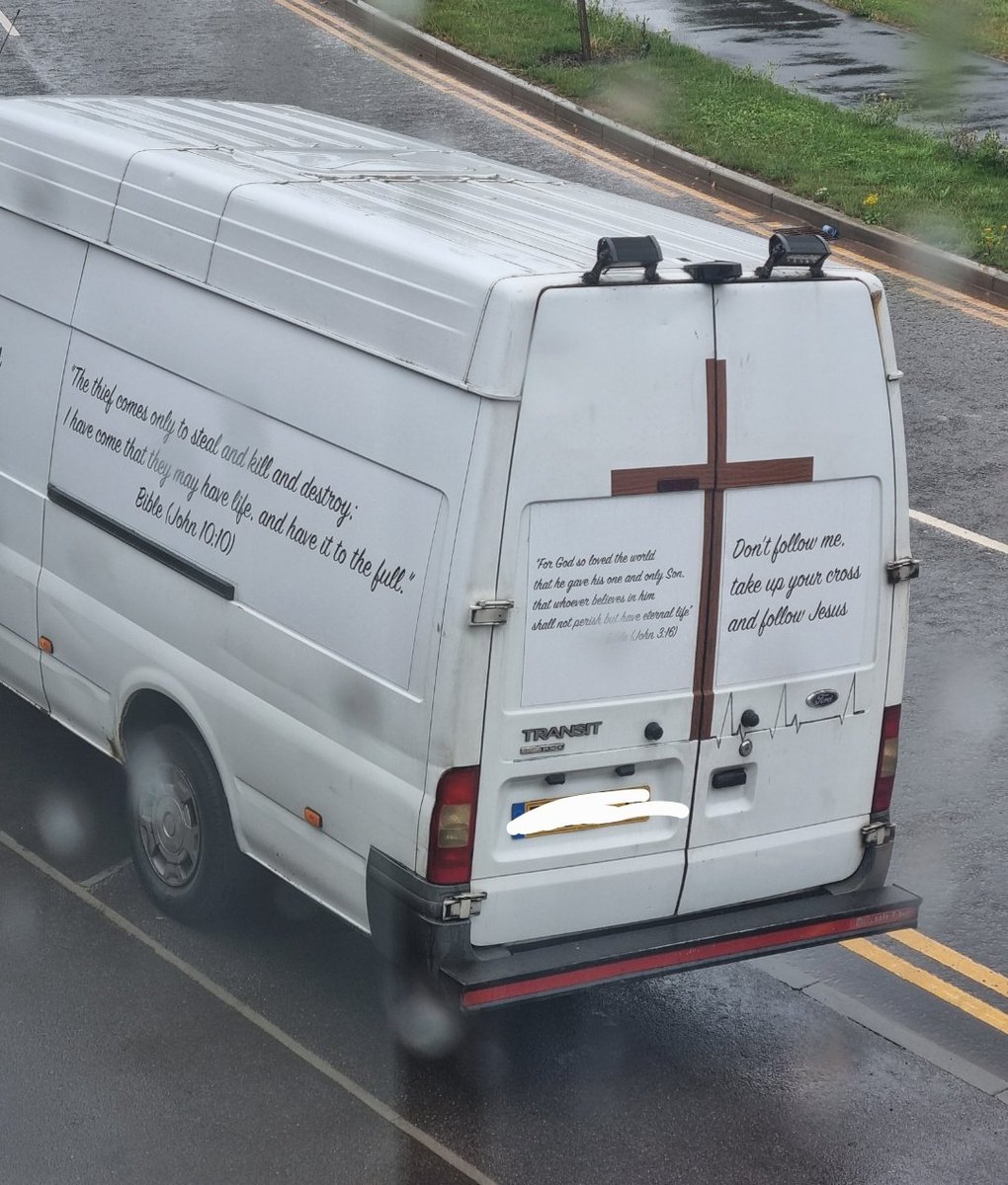 KateEDriver's tweet photo. just witnessed someone dealing out of this van and i'm fucking crying

Deuteronomy 31: The Lord will deliver them (pills) to you https://t.co/eMsmthI4Ef