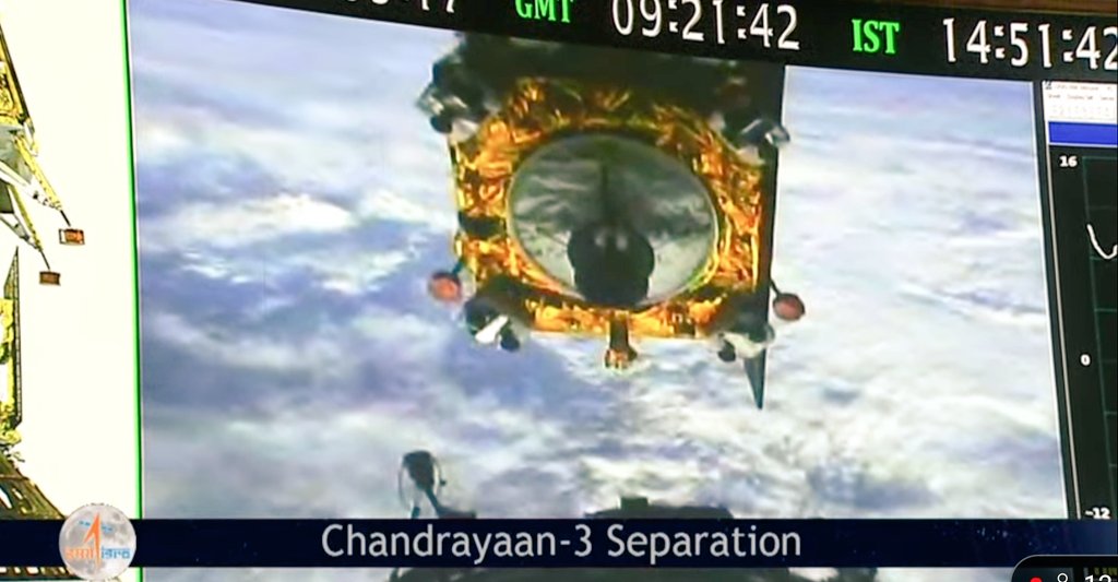 snkrjha's tweet photo. This is the greatest comeback after a 3-year mission to the moon.
Congratulations to dedicated scientists of our ISRO. 
Successful seperation to its path. 
Jai Hind 🫡 Vande Mataram 🇮🇳

#Chandrayaan3 || #isroindia #IndiaontheMoon https://t.co/xOIePFICzR