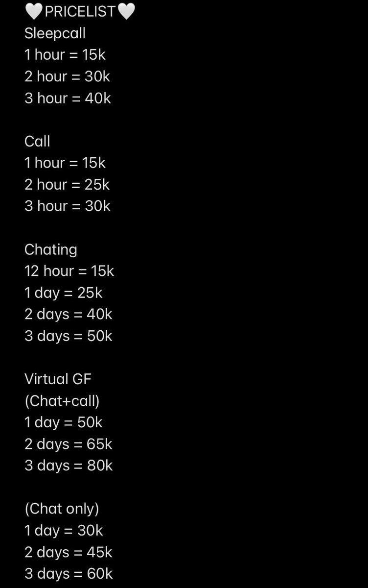 sleepcallara's tweet photo. 🤍[ OPEN JASA SLEEPCALL / Chating / virtual GF PALING FLEKSIBEL] ✨🤍

Notes : 
•Bisa nanya2 dluu sebelum fix order kali aja ragu hehe✨
•Terima sleepcall/chating/virtual gf kurang / lebih dari 1 hour ya, harga bisa nego 
•Down payment✨ https://t.co/DdlNKWkVDh
