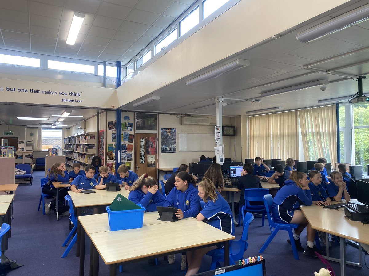 RBALibrary's tweet photo. Library being used for Anti-Bullying LEAD Day activities 

 Competition for the best poster designed will be placed around the school https://t.co/1P2aaZGLa4