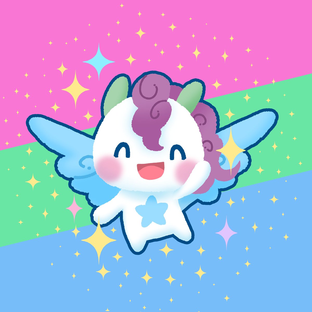 mawuczi's tweet photo. Poly pegasus
#Tamagotchi #たまごっち #polyflag https://t.co/H6aomDwa0g