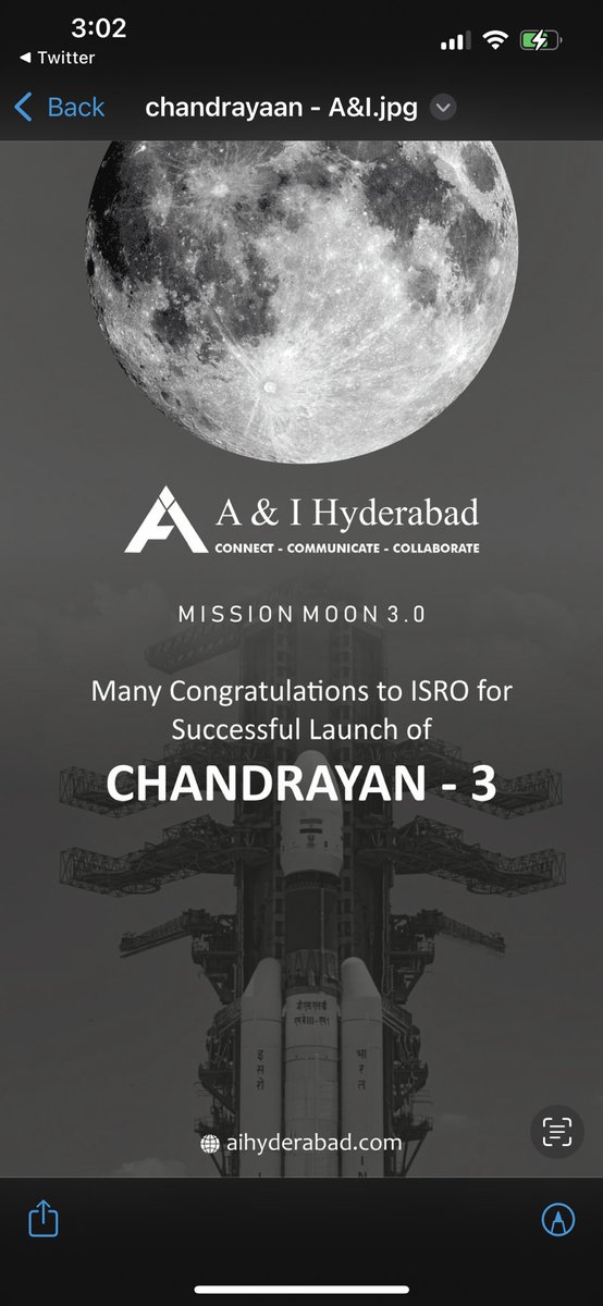 India is proud of #isroindia 

Congratulations #ISROTeambfor successful launch of Chandrayaan 3!

#aihyderabad #interiormagazine #missionmoon #Chandrayaan3