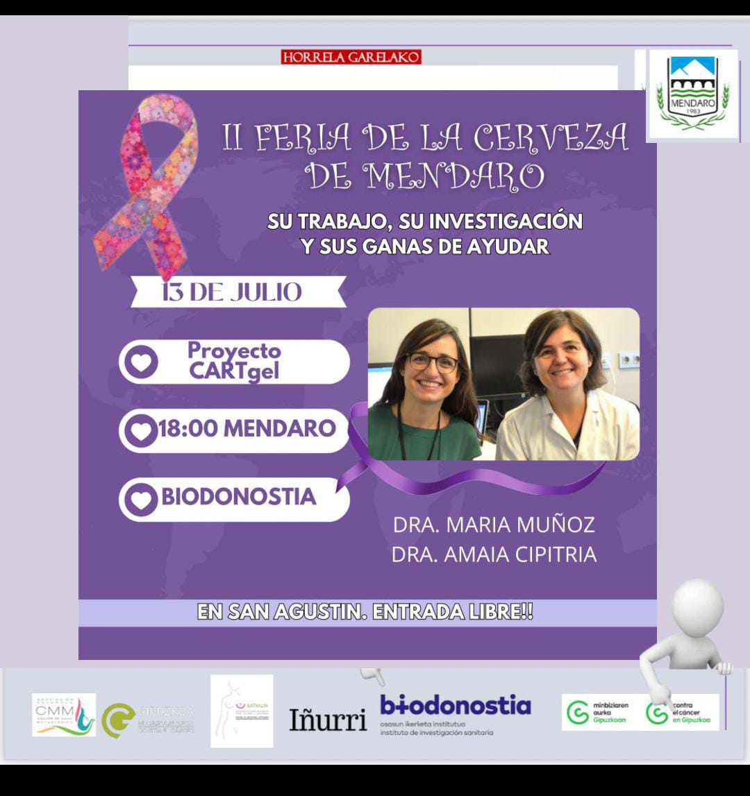 MariaCaffarel's tweet photo. Eskerrik asko @mendaroko_udala y a todas las asociaciones de cáncer de mama que nos acompañaron la tarde de ayer, en la que pudimos compartir experiencias y contar la investigación que hacemos en @Biodonostia @Ikerbasque #losretosdelavida #masinvestigacionparamasvida https://t.co/E4AVjXUAPJ