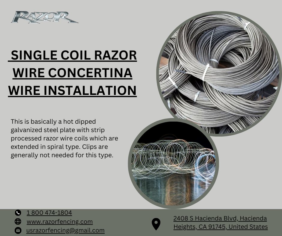 RazorFencing's tweet image. Attention all security enthusiasts! Protect your perimeter with our razor wire installation services. Contact us today to learn more about our unbeatable rates and top-notch service!
#security #razorfencing #razorwire #concertinawireinstallation #Concertina