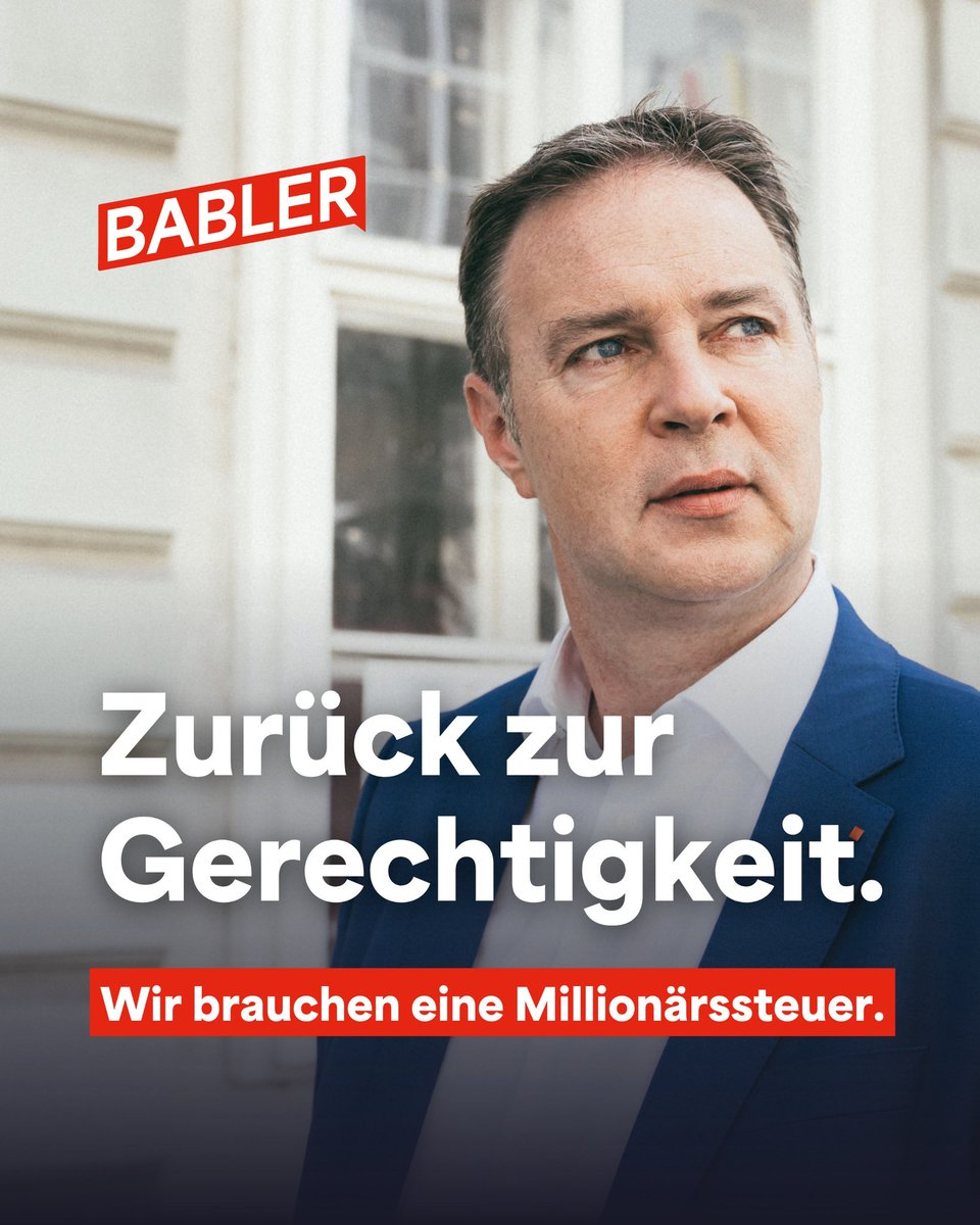 Solange in Österreich nicht jedes Kind ein warmes Essen am Tisch hat, Pensionist:innen am Existenzminimum kratzen müssen und Arbeitnehmer:innen zu Bittsteller:innen gemacht werden, stehe ich für eine gerechte Millionärssteuer ein. 1/2