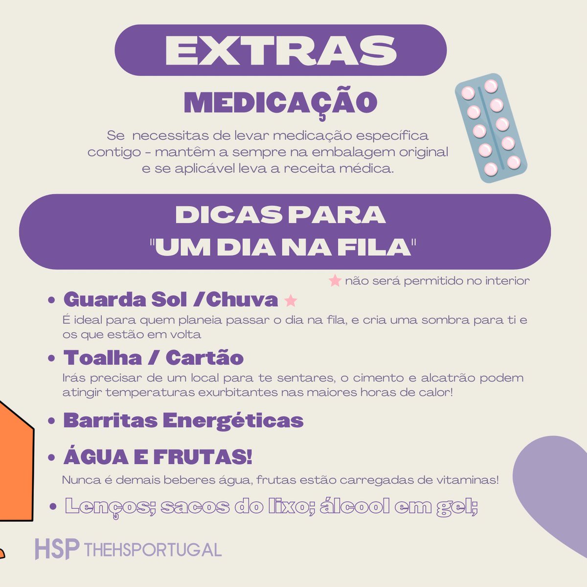 ℹ️🏠 O QUE LEVAR CONTIGO?

Aqui segue um guia do que necessitas levar para o concerto! [Do nosso ponto de vista] 

Esperemos que vos ajude a fazer a vossa mala da LOT! 💜