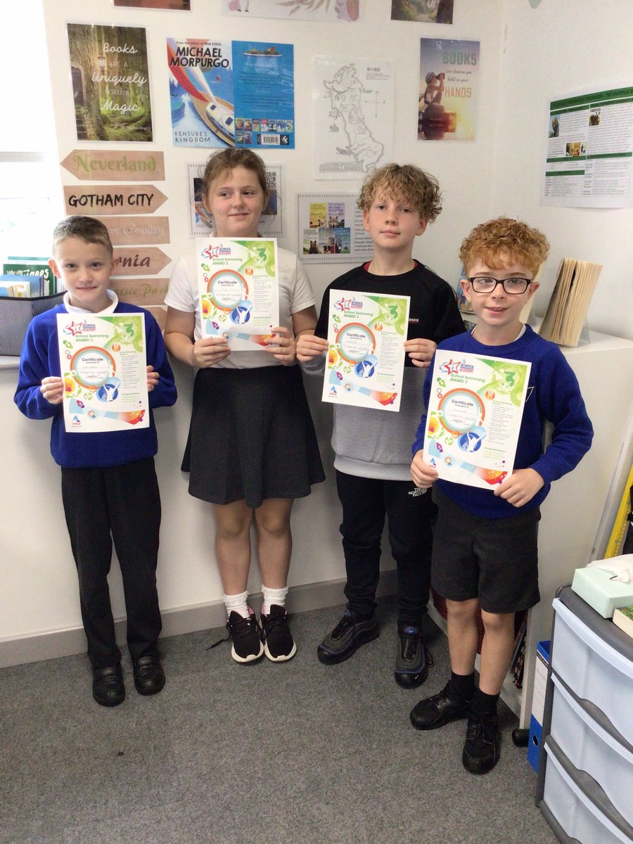 OABroadoak's tweet image. Congratulations to Zachary, Tia, Oskar and Connor in #5MH on achieving their school swimming award 3  #Y5 #Proud