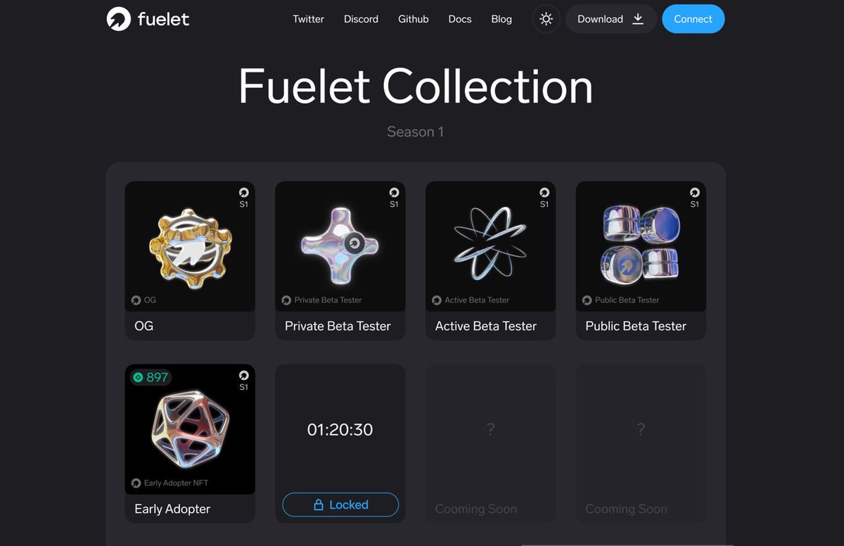 #Fuel 生态钱包 Fuelet Wallet

在 Zealy 提交过地址的领取早期采用者 #NFT 
• 领取链接：fuelet.app/early-adopter/
• 提交地址：zealy.io/c/fueletwallet…