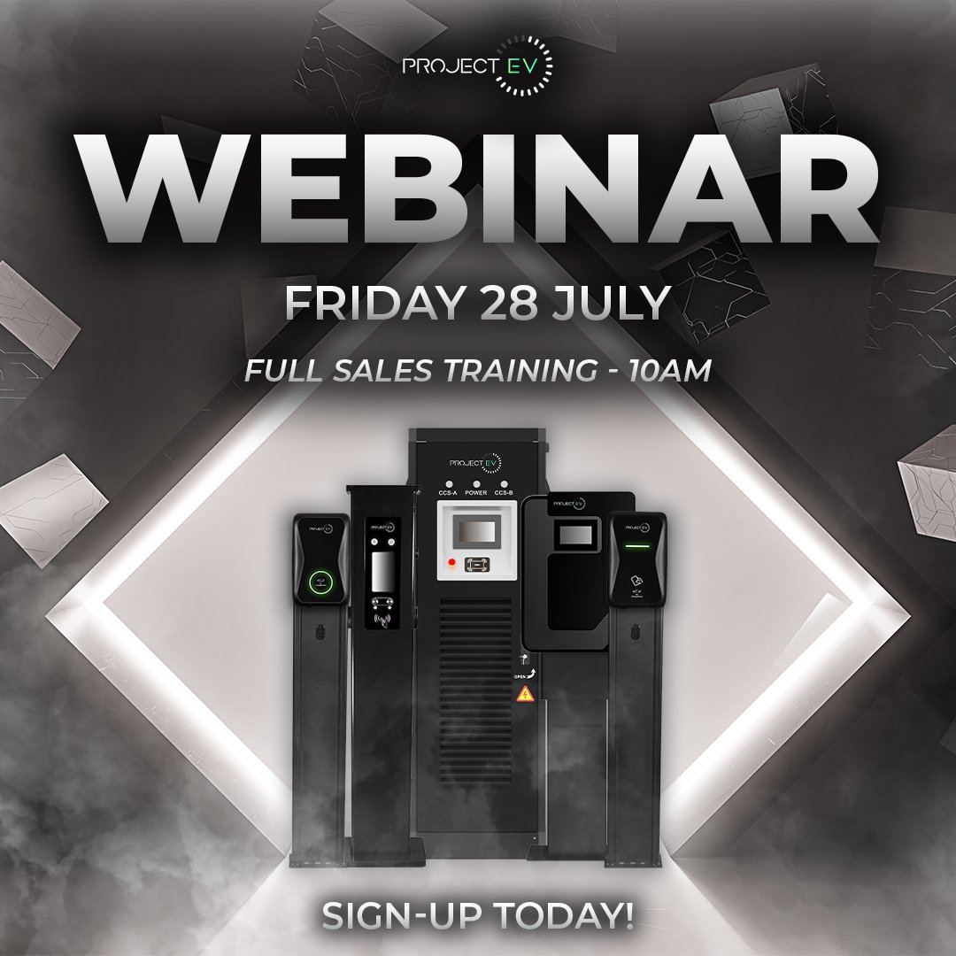 WeAreProjectEV's tweet photo. The July Webinar is the perfect opportunity to keep up-to-date and learn about everything that happens at Project EV!🔌
The session will take place at 10.00am on Friday the 28th of July:
Sign-up Here⤵️
https://t.co/vg6EpPegrK
#ProjectEV #Webinar #EVInstall #EVTraining https://t.co/ceHaNrjXif