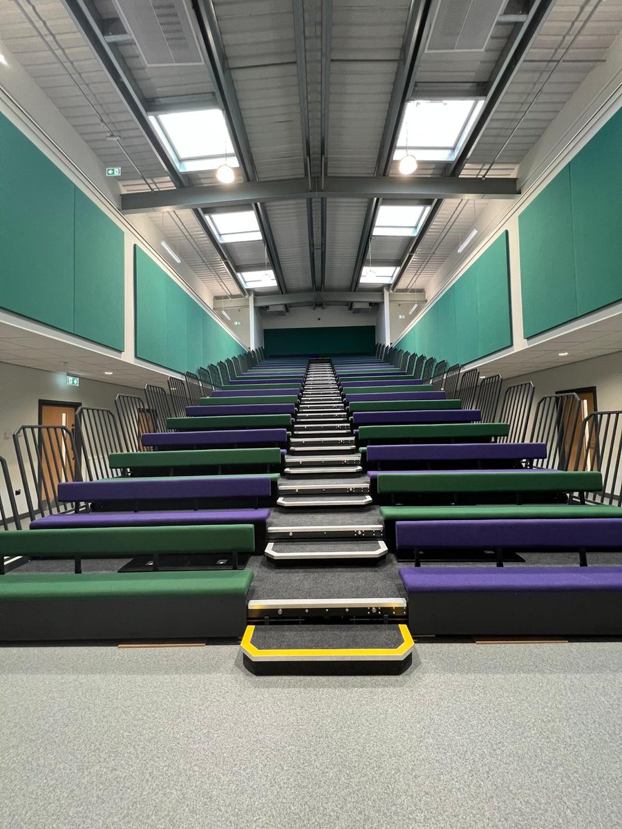 ConsultAmr's tweet photo. We recently returned to @HorsforthSchool to complete an ‘End of Defects’ visit for their FE expansion project completed last year. It’s been a great project and we especially like the ‘Wimbledon style’ auditorium seating that was part of the build 🎾. https://t.co/F0LRJlaSap