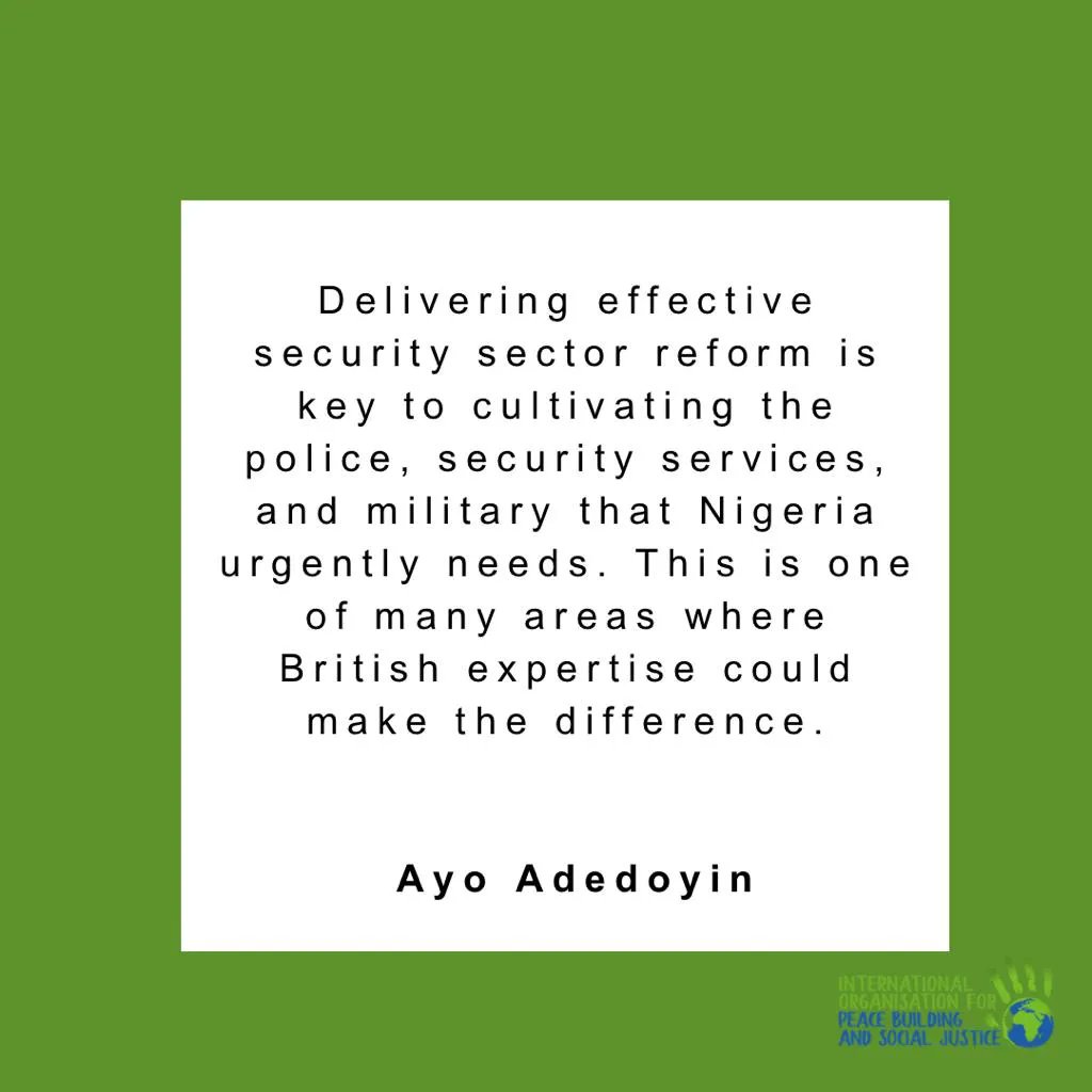 PSJUK_Official's tweet photo. We need to #reform our #security sector as it can go a long way in producing the caliber of security service that we need. #policereform #fightagainstinsecurity https://t.co/FsJQzkDzic