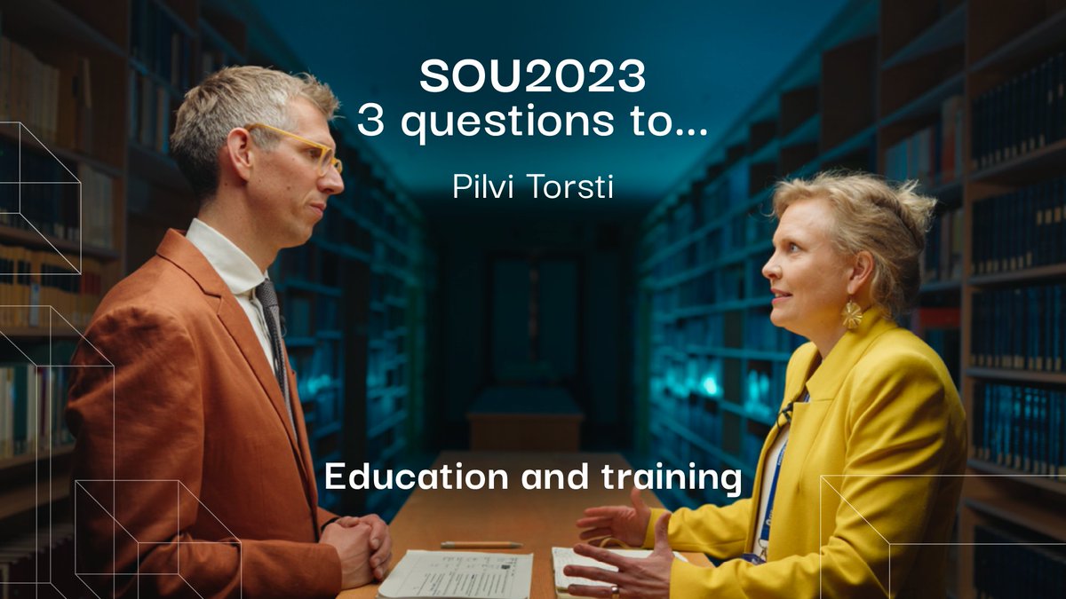 EUI_EU's tweet photo. In this 🆕 "#SOU23 - 3 questions to" episode, @etfeuropa Director @pilvitorsti talks with @rscholtalbers @STGEUI about the challenges & opportunities in #education & #training as countries around the world recover from #COVID19.
📺 Watch it here: https://t.co/Dnm63wKFzU
@EUISoU https://t.co/FLMtIe2tJB