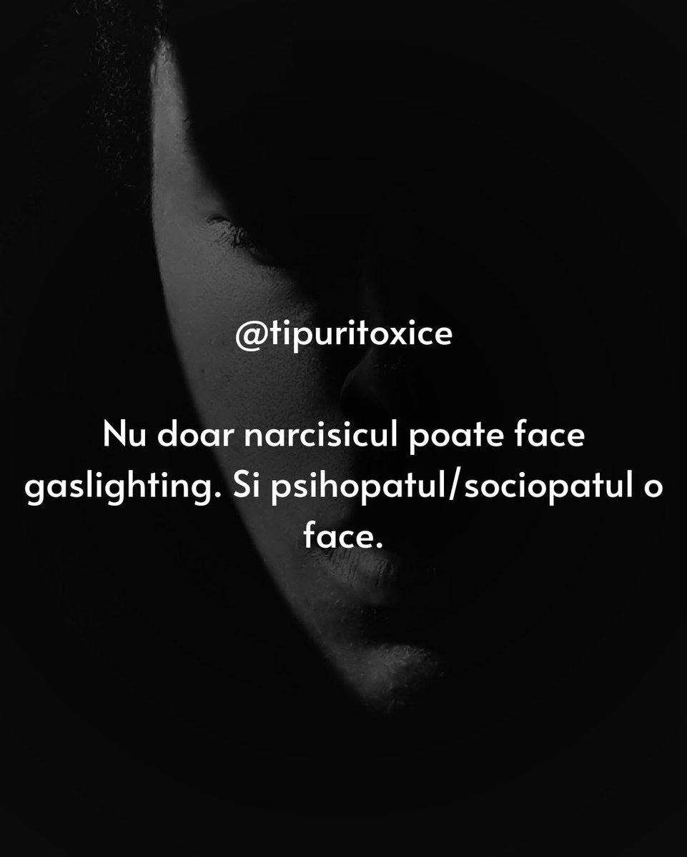 TipuriToxice's tweet image. Nu doar narcisicul face gaslighting...

#narcisism #psihopatie #tulburaridepersonalitate #psihologie #manipulare #relatietoxica #abuznarcisic #persoanetoxice #psihoeducatie #psihiatrie #personalitate #dezvoltarepersonala #psihoterapeut #mentalitate #educatie #tipuritoxice