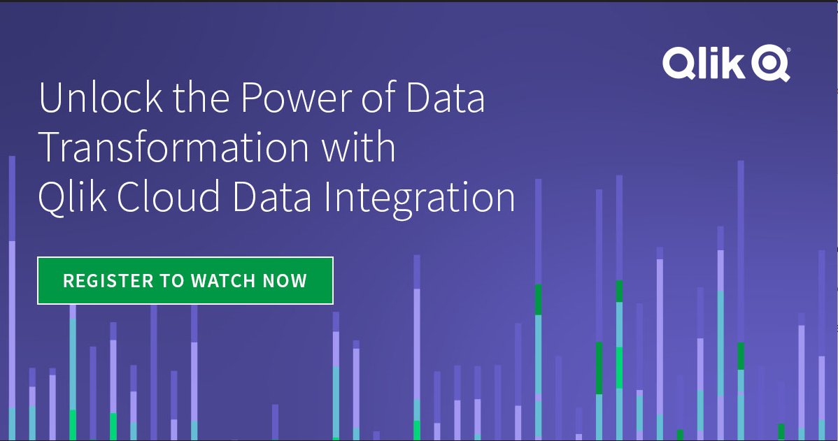 Curious about Qlik Cloud Data Integration? Check out the latest #Qlik webinar to hear from the experts on topics including market trends, third party data transformation, and a product demo. 🔑🔓💡
#DataIntegration infl.tv/mDrV