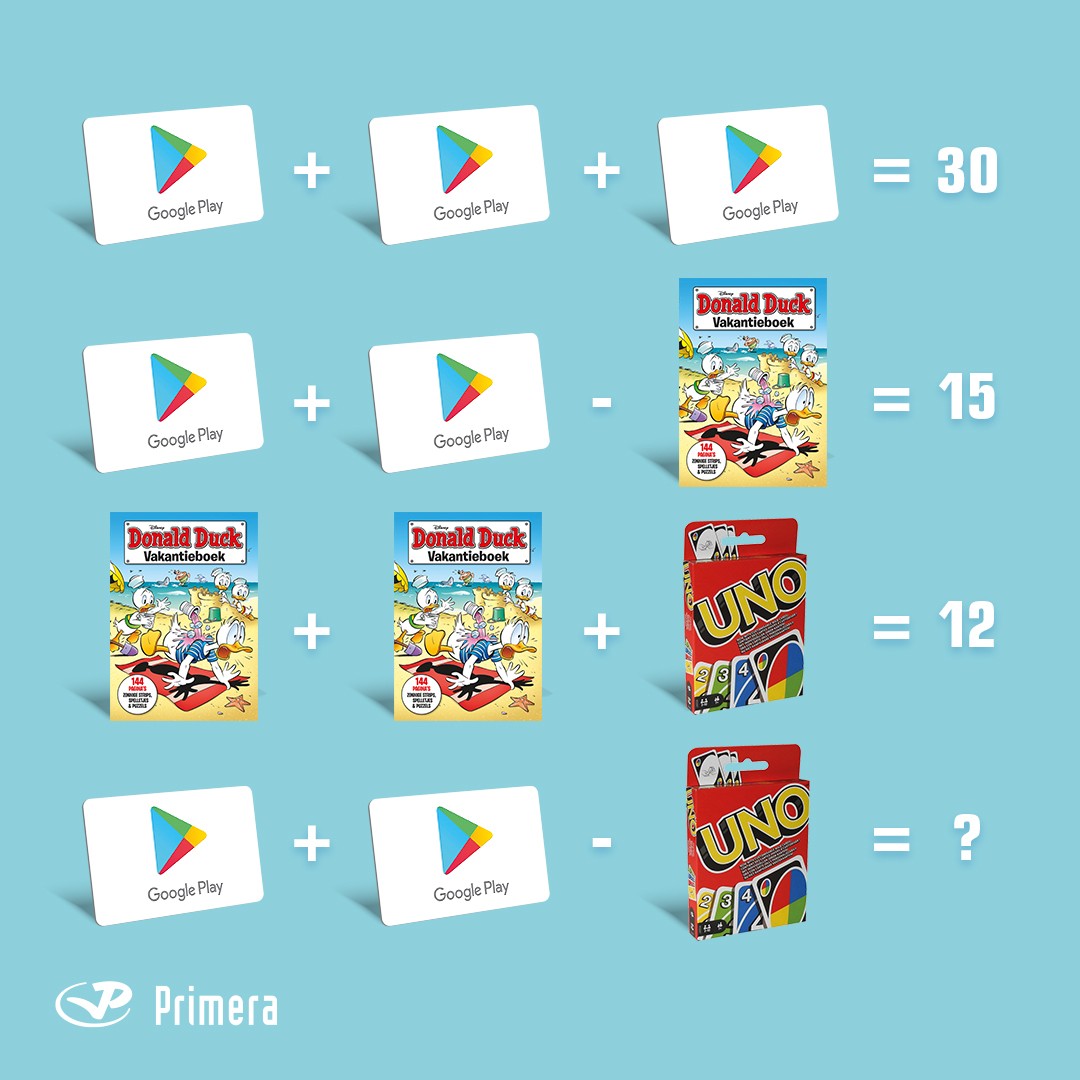 Om scherp te blijven tijdens je vakantie. Weet jij het antwoord op deze rekensom? 🐬