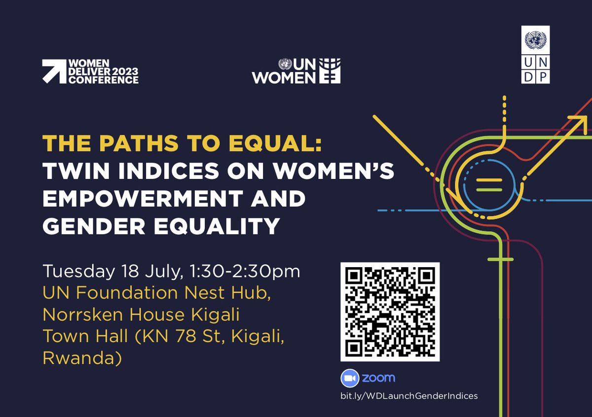 Are you joining us at #WD2023 for the <a href="/UN_Women/">UN Women</a> and <a href="/UNDP/">UN Development</a>  launch of innovative twin indices? They   will redefine the measurement and understanding of progress towards gender   equality.

Don’t forget to register for this event! bit.ly/WDLaunchGender… #WomenCount <a href="/WomenDeliver/">Women Deliver</a>