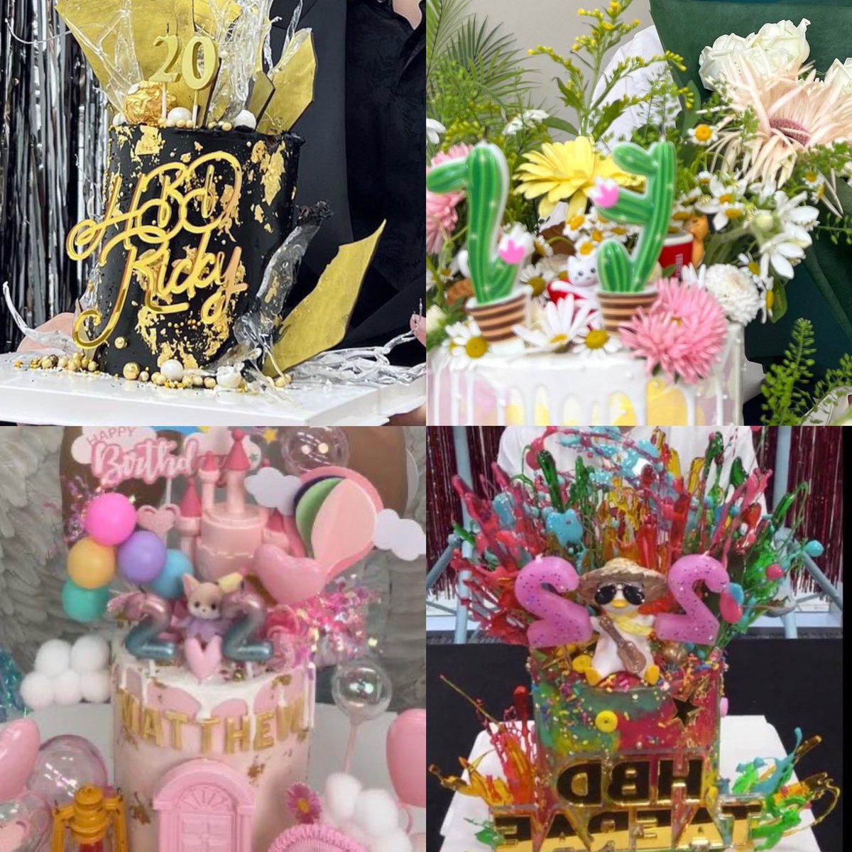 jiwoongiez's tweet photo. okay but why has each birthday cake suited each member’s personality so far https://t.co/RtWOOggfwW