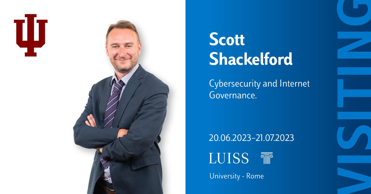 We are delighted to have you here at #Luiss, <a href="/CyberPeaceProf/">Scott Shackelford</a>, Visiting Professor of Cybersecurity and Internet Governance from <a href="/IndianaUniv/">Indiana University</a>.