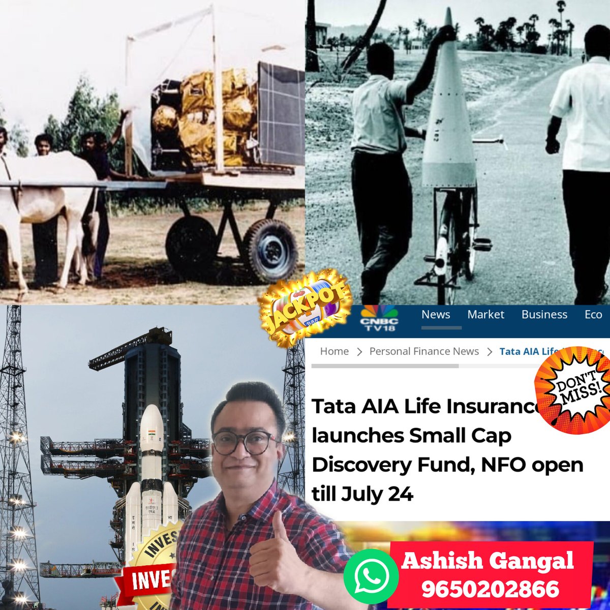 FinancialAegis's tweet photo. Best wishes to #ISRO for #CHANDRAYAN
 #invest in SMALL CAP that will be tomorrow's STARS
https://t.co/njdFwAfeMT 
👆 Click to know more 👆
📈💰📈💰📈💰📈
#NFO LAUNCH #ALERT - #TATAAIA
अपने #पोर्टफोलियो में चार #चांद लगाए।  #चंद्रयान 
https://t.co/x9zB8EUqkY
 #ISRO #Chandrayan3 https://t.co/2prLzf6gIE