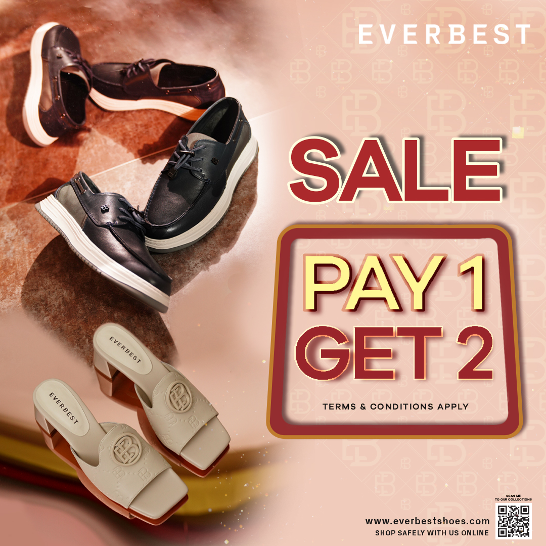 🎉Live Now: Everbest Big SALEbration🎉
•
Momen yang dinanti-nanti telah tiba! Mulai dari 14 Juli sampai 22 Agustus, kamu bisa ikut memeriahkan Big Sale Everbest dan menikmati tawaran spesial: PAY 1 GET 2 💥
•
Ini kesempatan emasmu untuk mendapatkan produk impianmu 👜👠