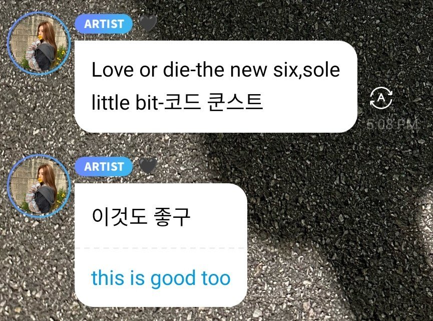 peachiehunn's tweet photo. itzy’s yeji recommended tnx, sole - “love or die” on bubble! https://t.co/OeLup6tFB1